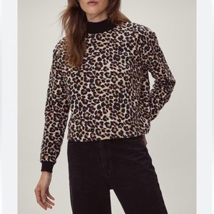 Nasty Gal Leopard Print Sweatshirt XS